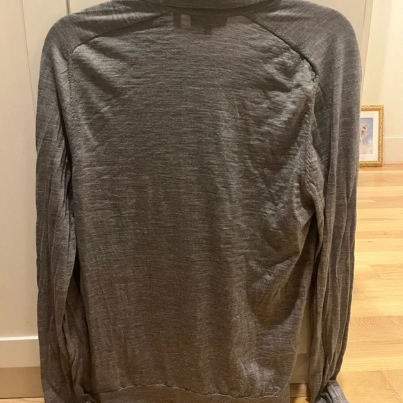 Theory Men's Long-Sleeve Polo Shirt in Merino Wool - Medium - Picture 10 of 13